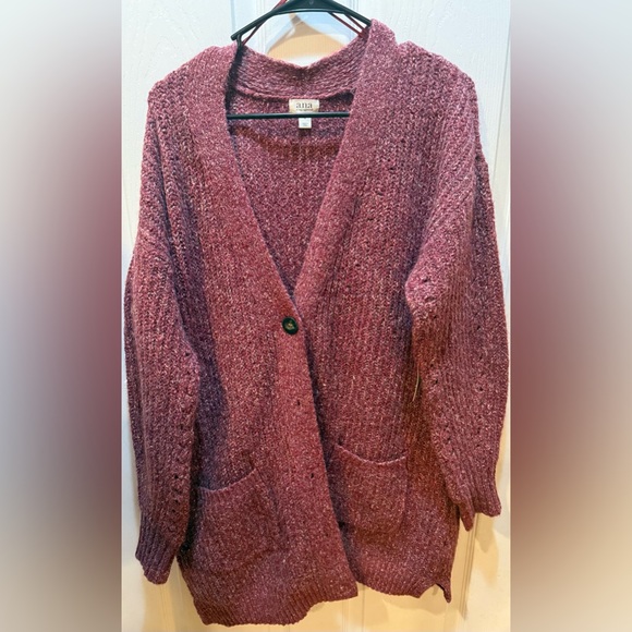 NWT Ana a new approach cardigan. Size medium. Color Maroon. - Picture 1 of 6